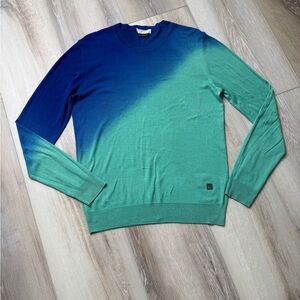 Gianni Versace Ombre sweater Blue to Green Gradient - Size M